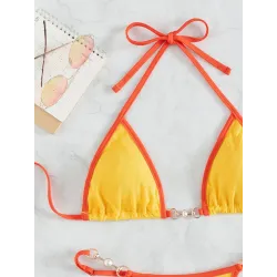 Baño y ropaConjunto de bikini sexy - con adornos de metal
