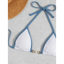 Baño y ropaConjunto de bikini sexy - con adornos de metal