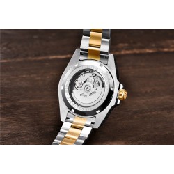 Pagani Design - orologio automatico in acciaio inossidabile - impermeabile - oro/blu