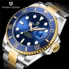 Pagani Design - automatic stainless steel watch - waterproof - gold / blueWatches