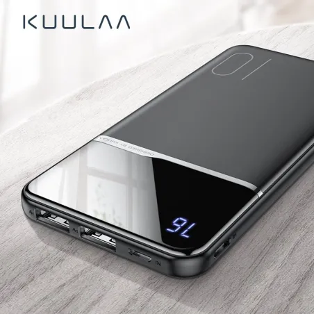 Banque d'alimentation portable - chargeur de batterie externe - double USB - écran LCD - 10000mAh