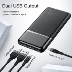 Banque d'alimentation portable - chargeur de batterie externe - double USB - écran LCD - 10000mAh
