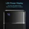 Banque d'alimentation portable - chargeur de batterie externe - double USB - écran LCD - 10000mAh