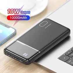 Banque d'alimentation portable - chargeur de batterie externe - double USB - écran LCD - 10000mAh