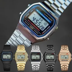 Elektroniczny zegarek retro - wodoodporny - unisexZegarki