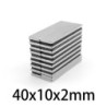 N35N35 - imán de neodimio - bloque rectangular resistente - 40 mm * 10 mm * 2 mm