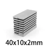 N35 - neodymium magnet - strong rectangular block - 40mm * 10mm * 2mmN35