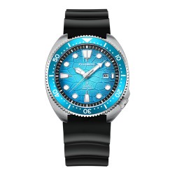 RelojesLIGE - Reloj de cuarzo de acero inoxidable - resistente al agua - correa de silicona - azul
