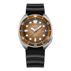 RelojesLIGE - Reloj de cuarzo de acero inoxidable - resistente al agua - correa de silicona - marrón
