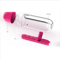 Daily pill organizer - box - vattenflaska - läckagesäker - 600ml