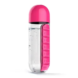 Täglicher Pillen-Organizer – Box – Wasserflasche – auslaufsicher – 600 ml