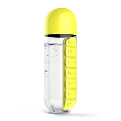 Täglicher Pillen-Organizer – Box – Wasserflasche – auslaufsicher – 600 ml