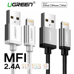 Ugreen - 24A MFi - USB til lyn - datakabel - hurtiglader