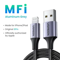 Ugreen - 24A MFi - USB naar lightning - datakabel - snelladerKabels