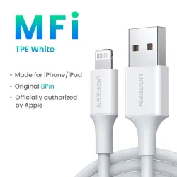 Ugreen - 24A MFi - USB naar lightning - datakabel - snelladerKabels