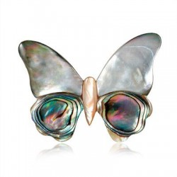 Papillon coquillage - broche élégante