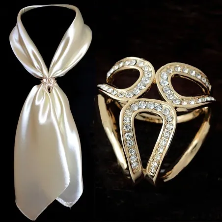 Clip foulard cristal - boucle