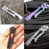 Stainless steel multi-tool - bottle opener - crowbar - wrench - with keychain - skull shapeKnives & Multitools