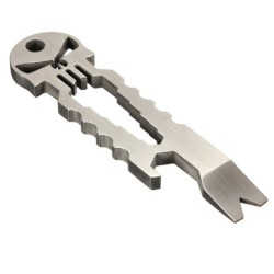 Stainless steel multi-tool - bottle opener - crowbar - wrench - with keychain - skull shapeKnives & Multitools