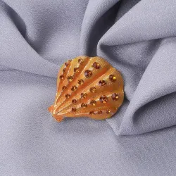 Concha de cristal - broche elegante