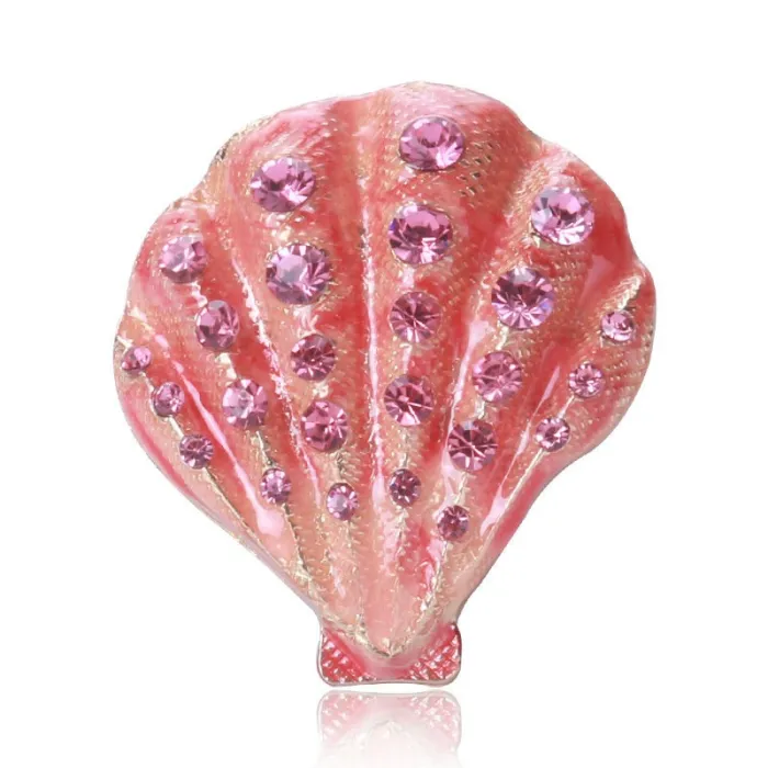 Concha de cristal - broche elegante