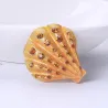 Concha de cristal - broche elegante