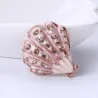 Concha de cristal - broche elegante