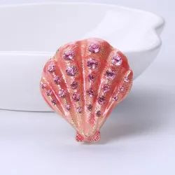 Concha de cristal - broche elegante