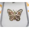 Farfalla di conchiglia con perla - spilla