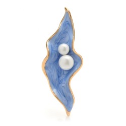 Perleskall - med perler - brosje