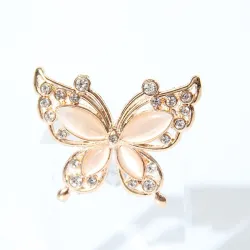 Broche papillon en cristal