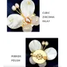 Pearl shell butterfly - with crystals / pearlsBrooches