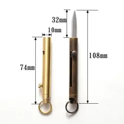 Mini-Taschenmesser - verschiebbar - mit Schlüsselring