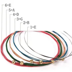 Colorful guitar strings - 6 pieces setGuitars