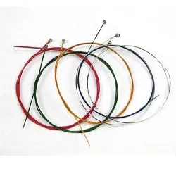 Fargerike gitarstrenger - 6 deler sett