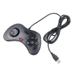 USB kablet gamepad - 6-knapps kontroller - for Sega MD2 / Genesis