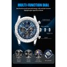 RelojesLIGE - reloj de cuarzo de lujo - luminoso - acero inoxidable - resistente al agua - azul