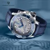 PAGANI DESIGN - montre mécanique - acier inoxydable - étanche - bracelet nylon - bleu