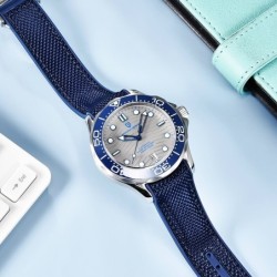 PAGANI DESIGN - orologio meccanico - acciaio inossidabile - impermeabile - cinturino in nylon - blu