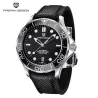 PAGANI DESIGN - montre mécanique - acier inoxydable - étanche - bracelet nylon - noir