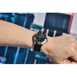 PAGANI DESIGN - montre mécanique - acier inoxydable - étanche - bracelet nylon - noir