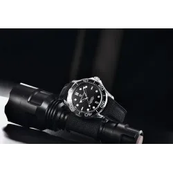 PAGANI DESIGN - montre mécanique - acier inoxydable - étanche - bracelet nylon - noir