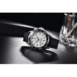 PAGANI DESIGN - montre mécanique - acier inoxydable - étanche - bracelet nylon - blanc