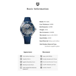 PAGANI DESIGN - mekanisk ur - rustfrit stål - vandtæt - sort
