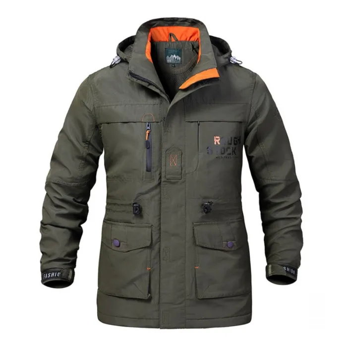 Męska kurtka wojskowa z kapturem - wiatroszczelna - wodoodpornaKurtki