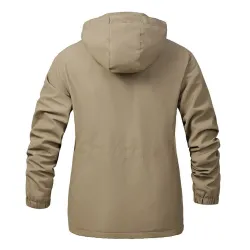 ChaquetasChaqueta militar con capucha para hombre - a prueba de viento - impermeable