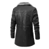 Warm leather jacket with furJackets