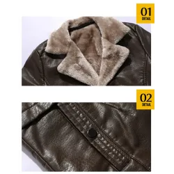 ChaquetasCálida chaqueta de cuero con pelo.