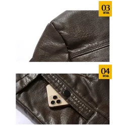 ChaquetasCálida chaqueta de cuero con pelo.