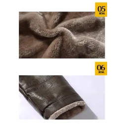 ChaquetasCálida chaqueta de cuero con pelo.